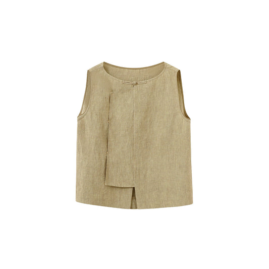 Dark Beige Hemp Vest