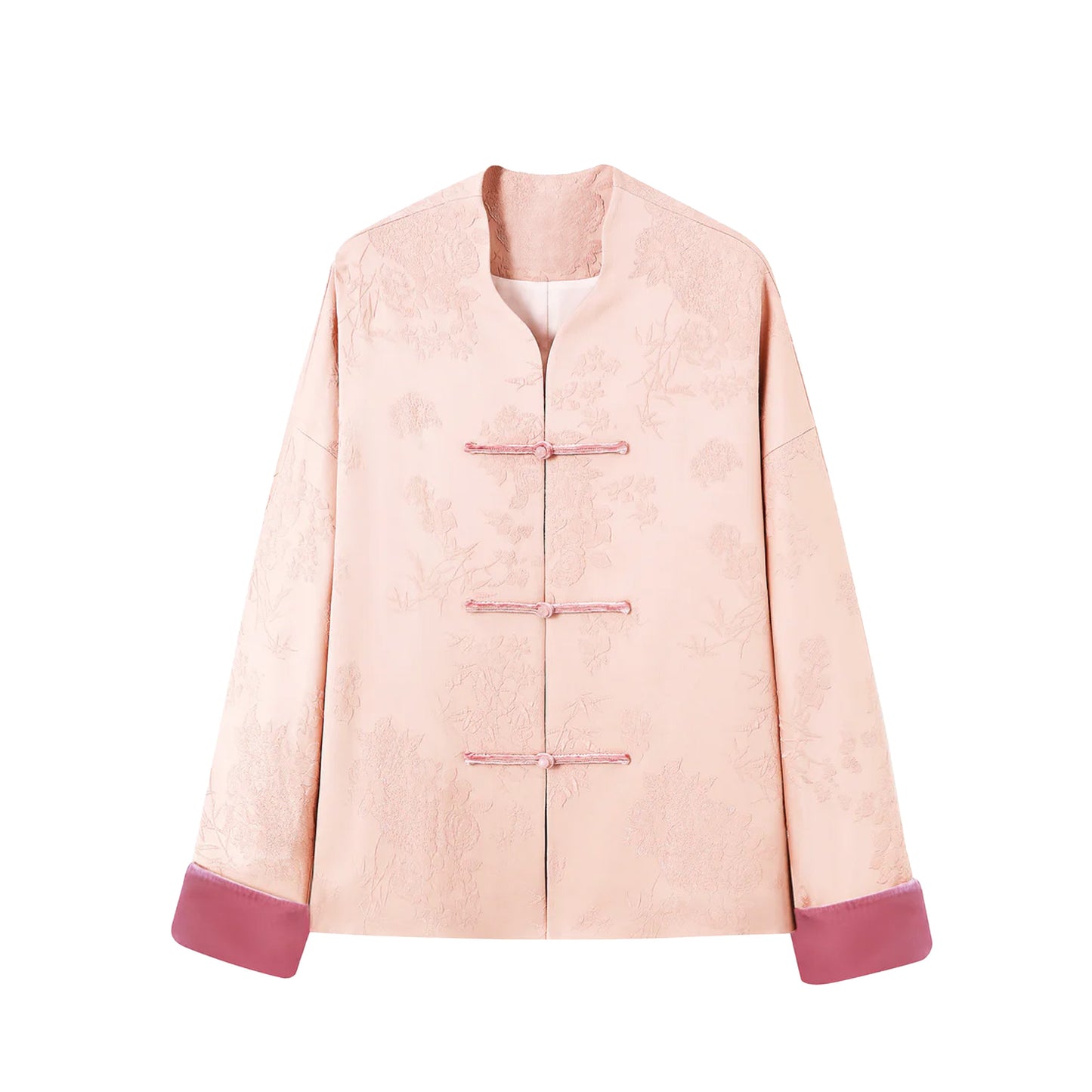 Pink Velvet Cuffed Jacket