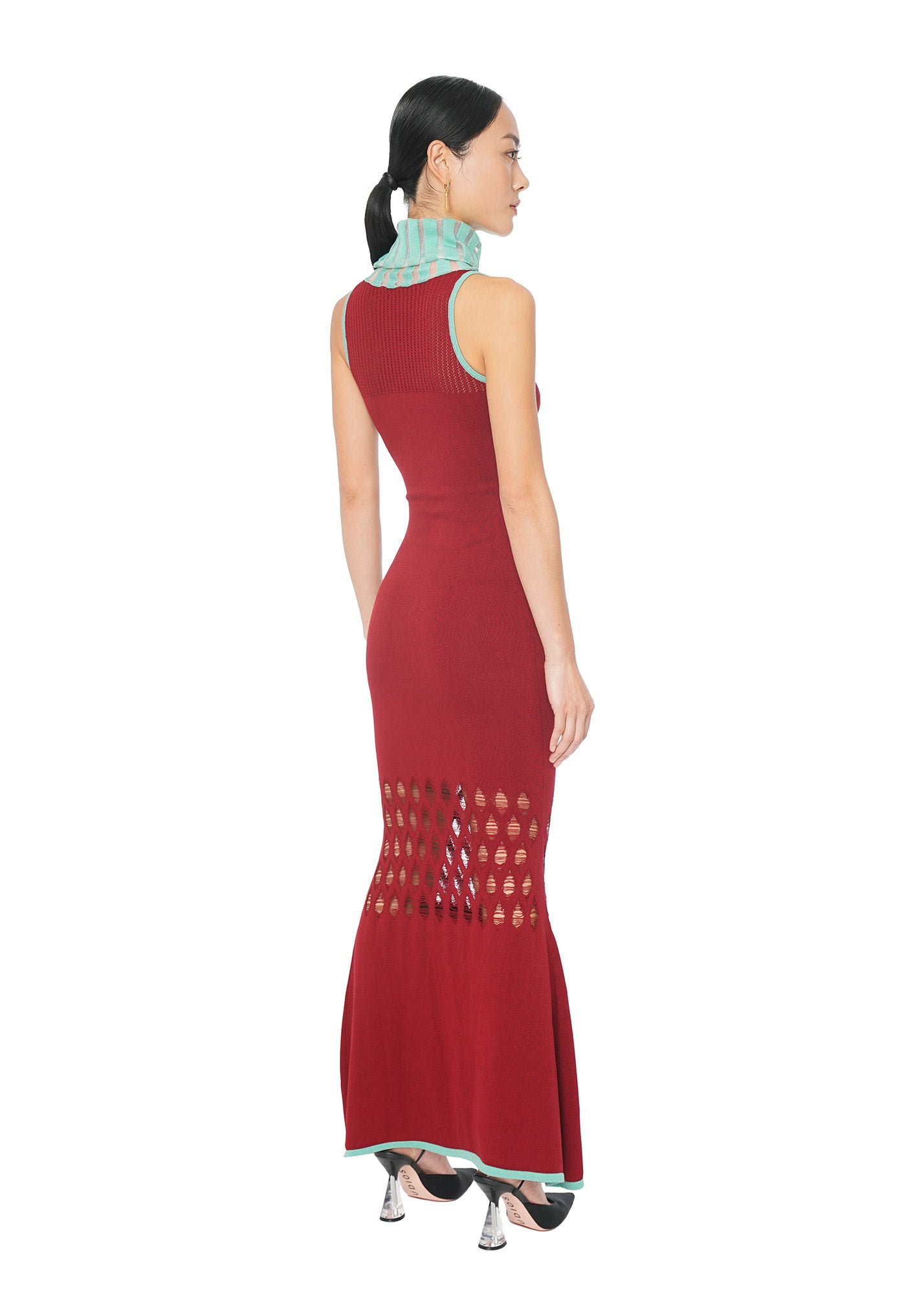 Red Fish Tale Knitted Dress