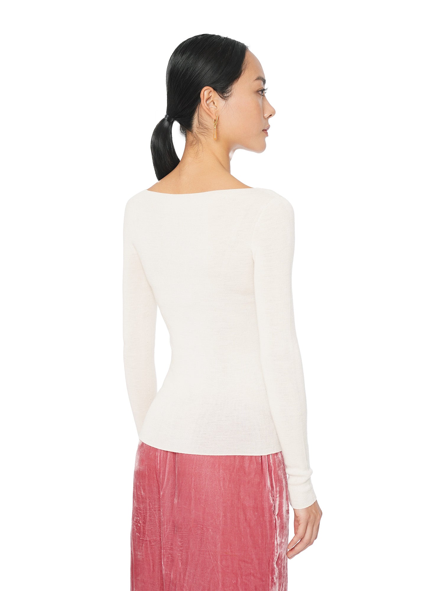 Off White Seamless Knit Top