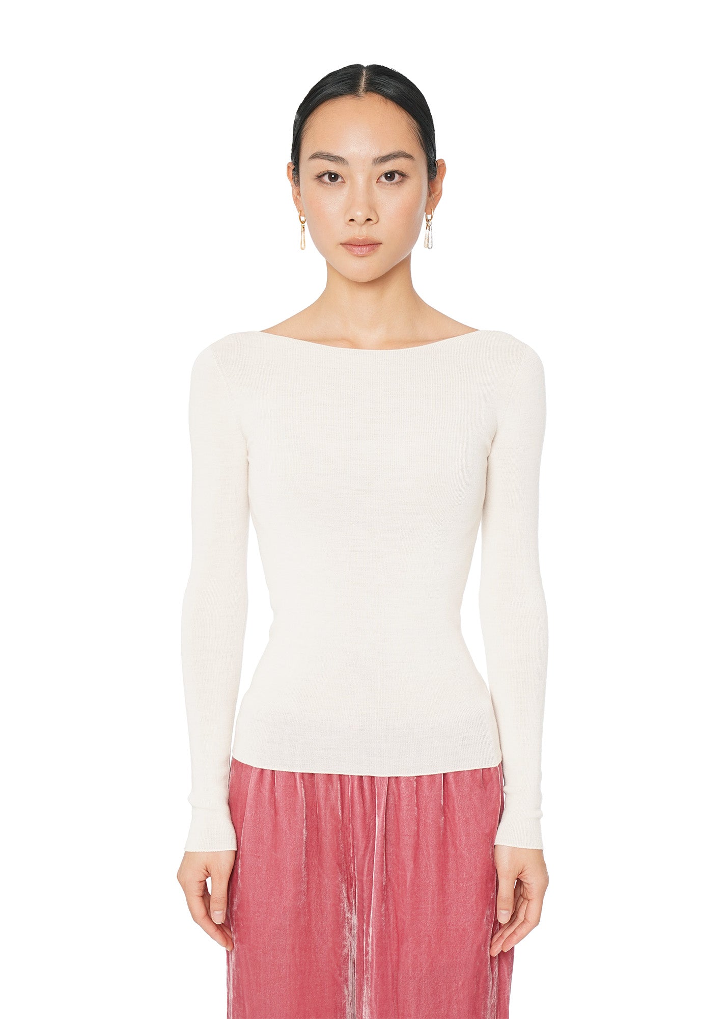 Off White Seamless Knit Top